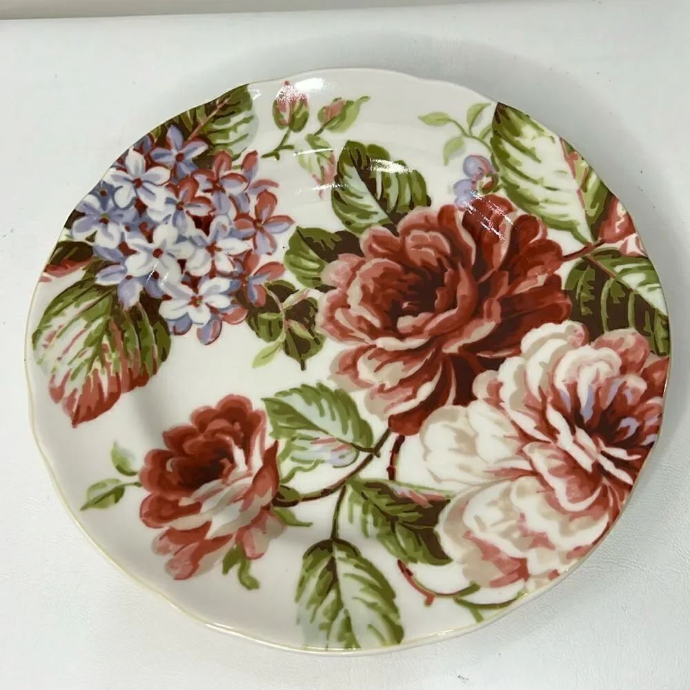222 Fifth Saucer 8 1/2 Inches Round Heidi White Porcelain Fine China Indonesia